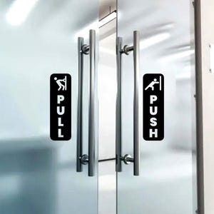 Custom Push-Pull-Türschild-Aufkleber: Storefront-Vinyl-Schriftzug