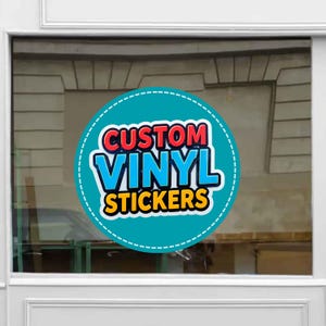 Sticker fenêtre logo personnalisé - Stickers vinyles personnalisés haut de gamme, sticker fenêtre, sticker logo personnalisé, sticker fenêtre personnalisé, sticker logo d&#39;entreprise