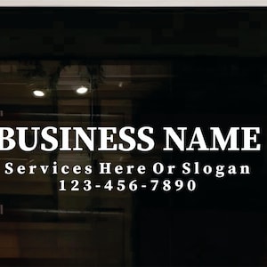 Custom Business Name Vinyl Signs, Business Decals,Custom Storefront Decals - Custom Vinyl Lettering,Text Decals, Custom Stickers, Car Decals