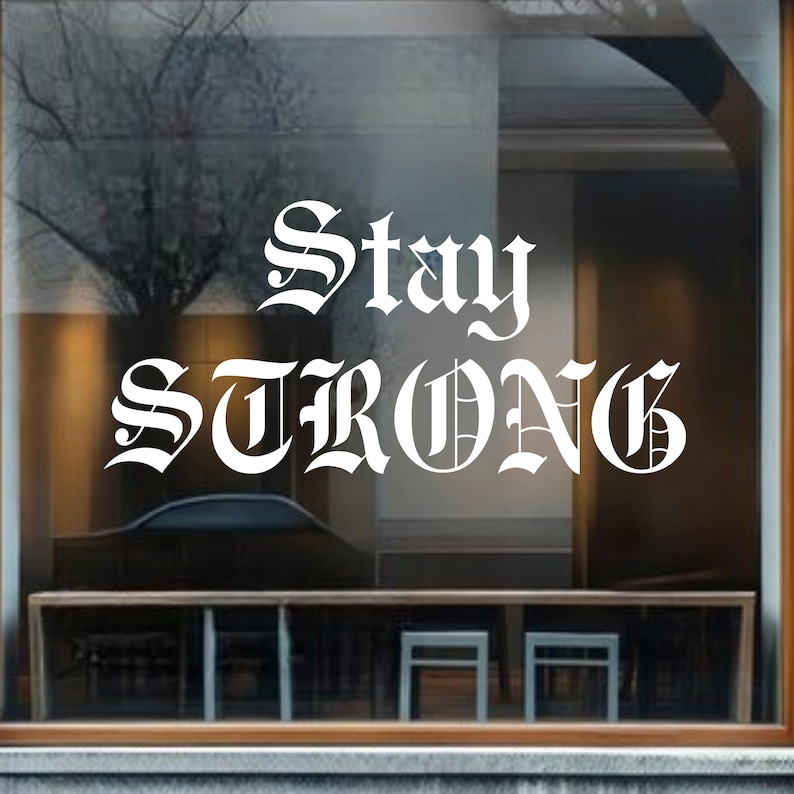 Custom Old English Vinyl Decal | Personalized Gothic Lettering Sticker ...