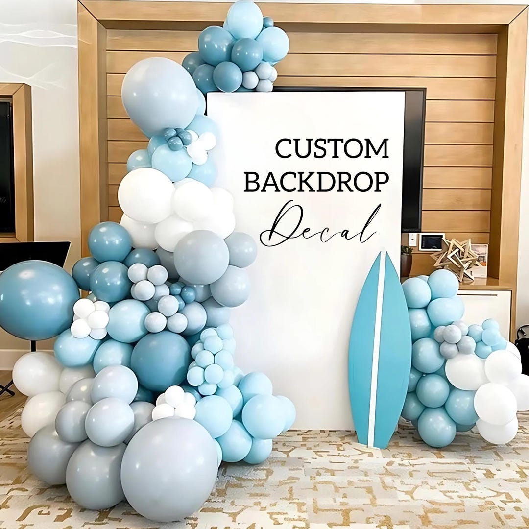 Party Backdrop Sticker Custom Backdrop Decals – Event Decals, Wedding Decals, Baby Shower ...