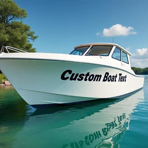 Décalcomanie en vinyle personnalisée avec le nom du bateau : lettrage de qualité marine, personnalisé