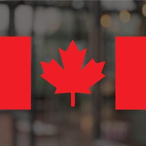 Red Maple Leaf Vinyl Decal: Canada Flag Sticker for Car, Laptop, Window