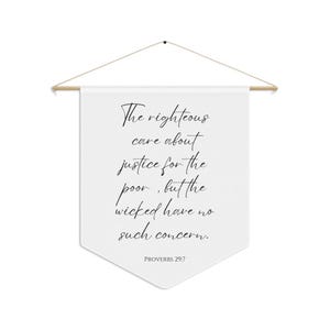 Proverbs 29:7 Wall Art | Christian Home Decor | Justice Bible Verse Print | Faith-Based Wall Hanging | Scripture Art