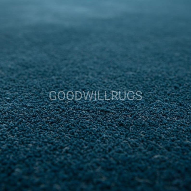 9×12ft Luxury Blue Handmade Tufted Rug | Modern Solid Color Area Rug for Living Room, Bedroom, Premium Home Decor 10×14ft/12×15ft. image 2