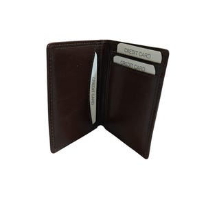 Porte-cartes en cuir véritable - Porte-cartes multiples (Marron)