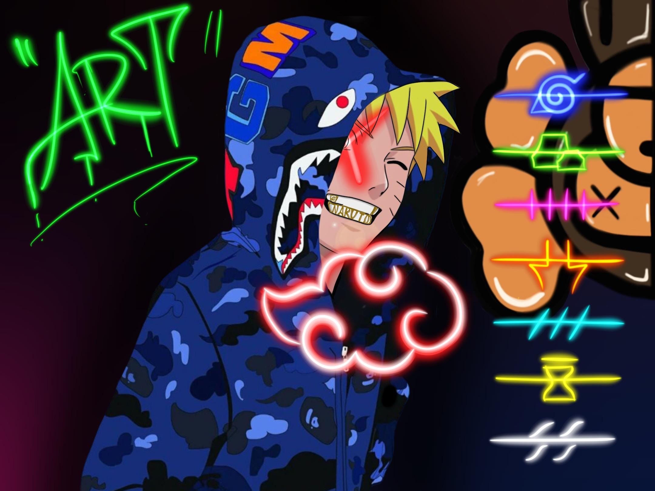 KAWS BAPE GALLERY ポスター ORIGINAL FAKE BAPE GALLERY KAWS カウズ