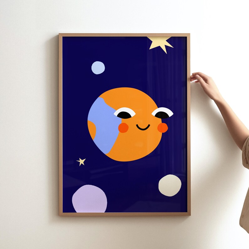 Happy Little Planet Print: Bold Modern Nursery & Kids Decor (Digital Download) image 5