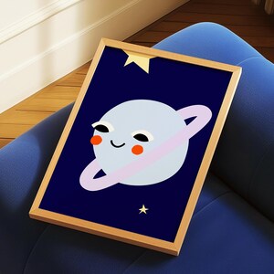 Happy Little Planet Print: Cosmo Bold Nursery Wall Art (Digital Download) image 8
