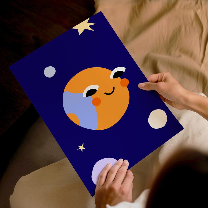 Happy Little Planet Print: Bold Modern Nursery & Kids Decor (Digital Download) image 10