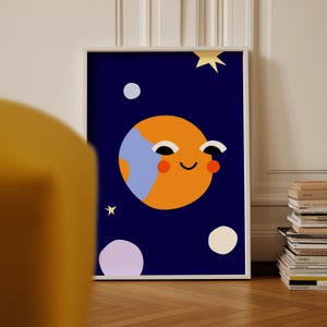 Happy Little Planet Print: Bold Modern Nursery & Kids Decor (Digital Download) image 6