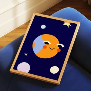 Happy Little Planet Print: Bold Modern Nursery & Kids Decor (Digital Download) image 8