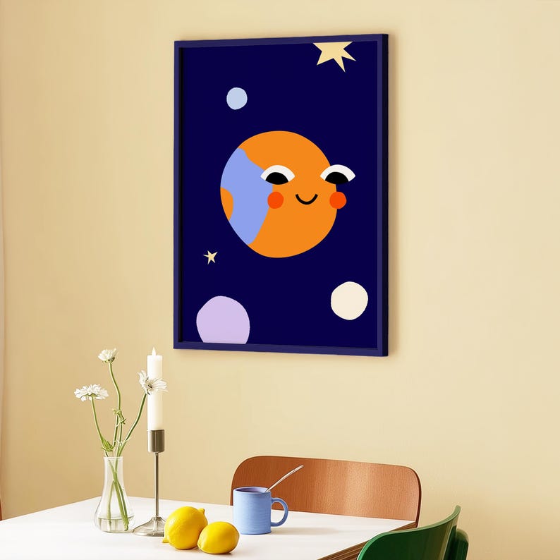 Happy Little Planet Print: Bold Modern Nursery & Kids Decor (Digital Download) image 9