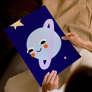 Happy Little Planet Print: Cosmo Bold Nursery Wall Art (Digital Download) image 10