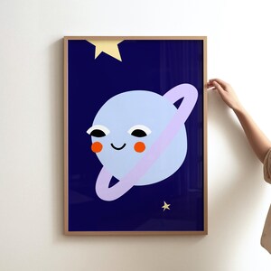Happy Little Planet Print: Cosmo Bold Nursery Wall Art (Digital Download) image 5