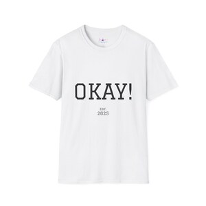 Okay! Funny Quote Unisex T-Shirt, Is It Okay Not to Be Okay, Humor Tee, Men Women Graphic Shirt, Sarcastic Top