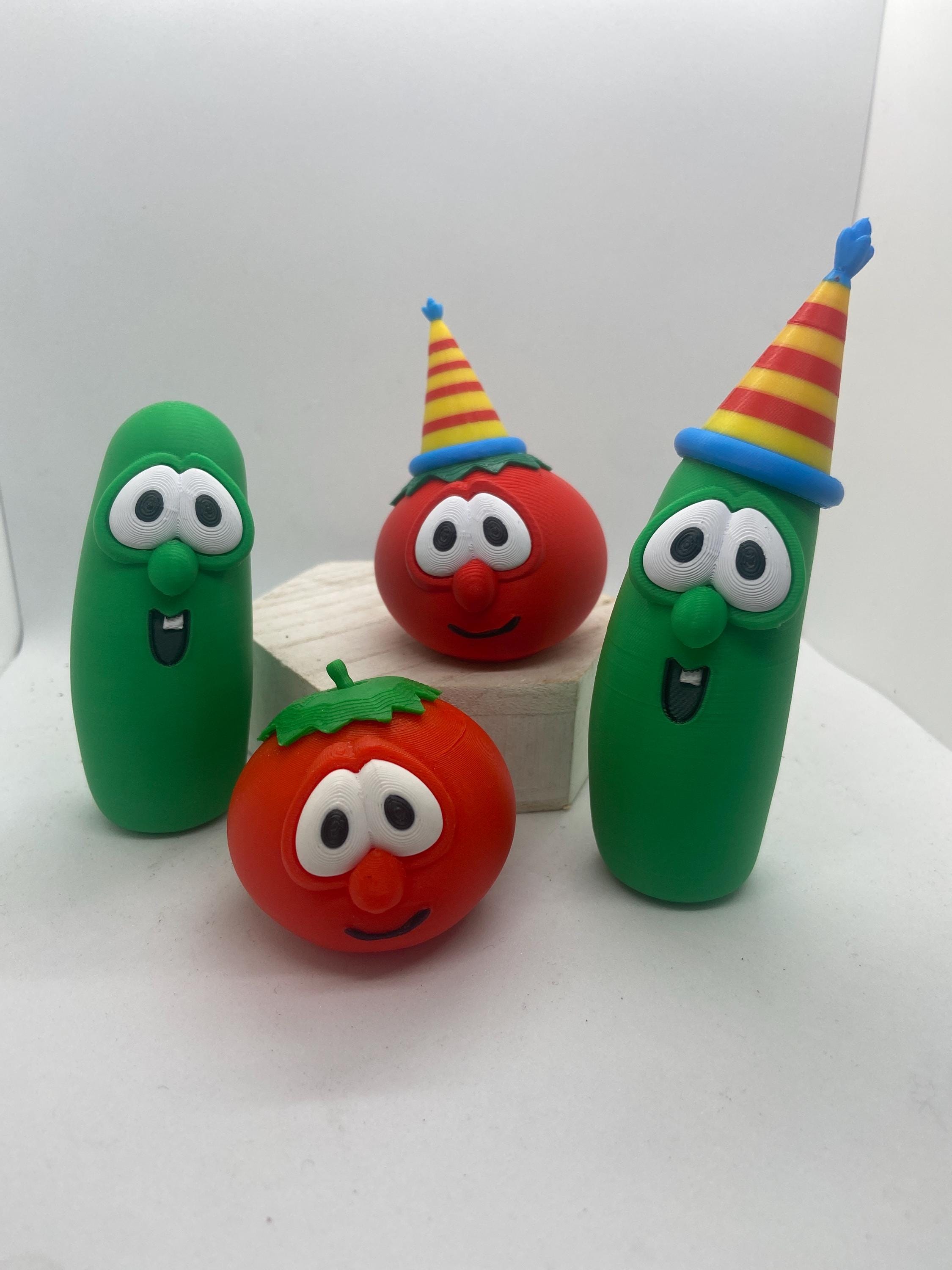 Bible Tales Veggie Tomato, Asparagus and Cucumber Figurines - Etsy UK