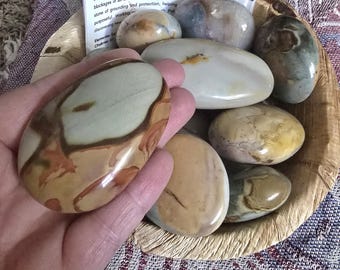 Polychrome Jasper Palm Stone - Bag of 2