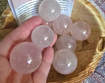 Mini Rose Quartz Sphere 1" - 1.5" - Bag of 2