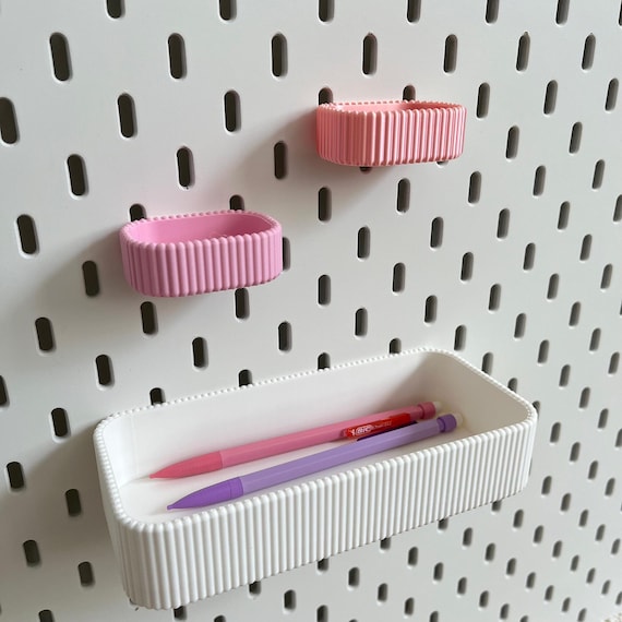 IKEA Skadis pegboard shelf | Key holder | Desk accessory storage | Bead and button tray by Organiz3DFrance