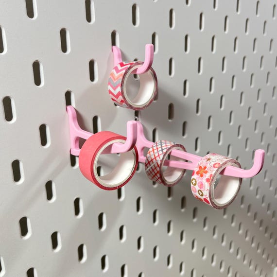 Set of 4 flat hooks for IKEA Skadis pegboards by Organiz3DFrance