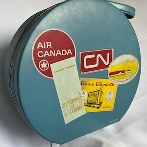 1960s Air Canada Round Travel Case