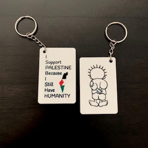 Palestine Keychain with Handala