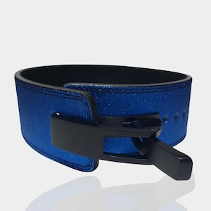 Fitness Glitter Lift Belt, Powerlifting Belt, Weight Lifting Belt, Blue Sparkling Weightlifting Belt, Valentine's Day Gifts, Squat Belt Gift