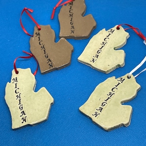 Michigan Ceramic Christmas Ornament