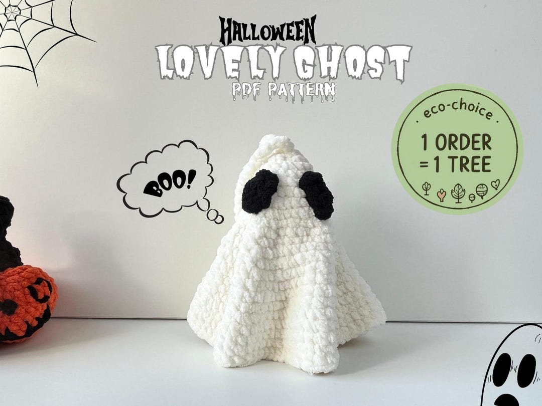 Ghost Crochet Pattern PDF | Halloween Amigurumi Plushie | Spooky ...