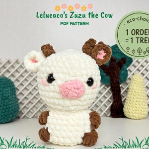 Cow Crochet Pattern PDF | Farm Animal Amigurumi Plushie | DIY Stuffed Animal Tutorial | Beginner Crochet | Instant Download