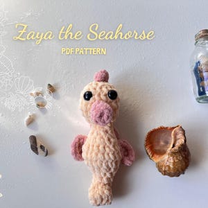 Seahorse Crochet Pattern, Ocean Animal Crochet, Amigurumi Crochet Pattern, Sea Life Toy, Plushie Pattern, Coastal Baby Room Decor