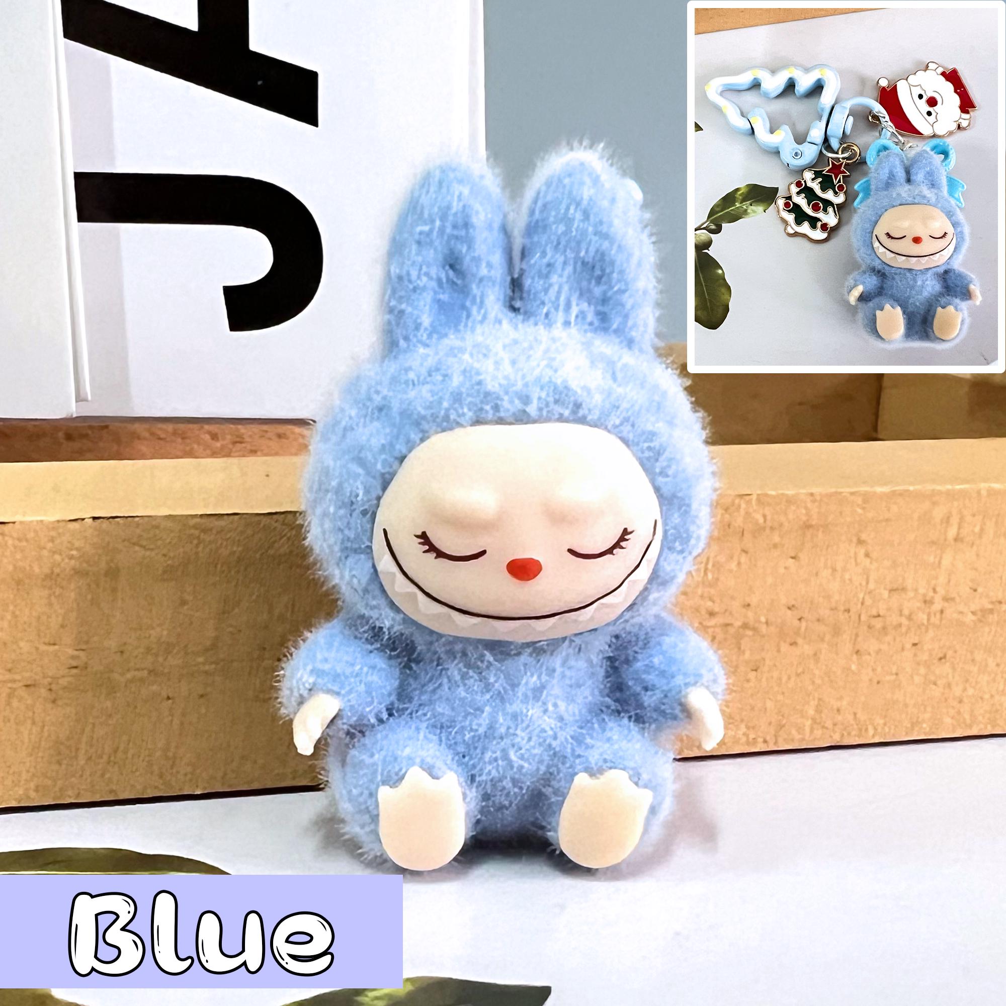 Mini Christmas Style Labubu Monster Keychain,cute Lafufu