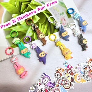 ラブブ labubu ヨガ フィギュア キーホルダー POP MART LABUBU ラブブレイジーヨガシリーズフィギュア