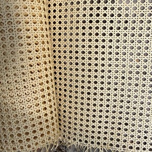 PLASTIC - LIGHT CREAM - Hexagon Cane Webbing - Rattan Webbing | Pre Woven Rattan | Natural Rattan Cane Webbing | Mesh | Multiple Sizes