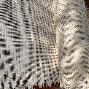 STANDARD - WHITE - Caro Cane Webbing - Radio Cane Webbing - Pre Woven Rattan - Square Mesh | Natural Rattan | Multiple Sizes