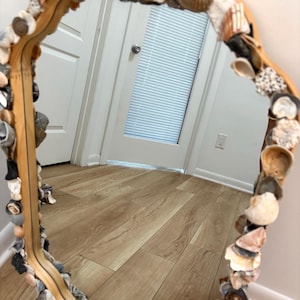 Shell and wood mirror 20x30