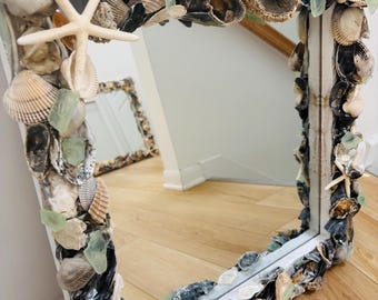 20x20Square Shell Frame; whitewashed wood frame