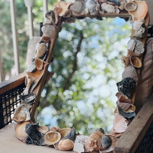 Shell frame mirror, free shipping
