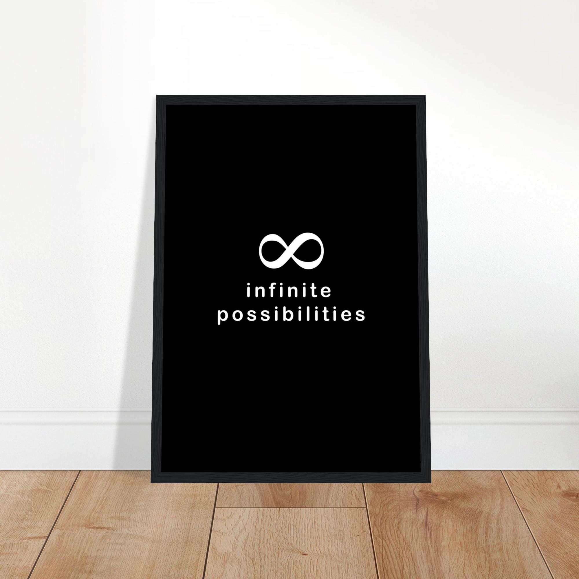 Infinite Possibilities Motivation Poster, Infinity Sign Minimalist Art ...