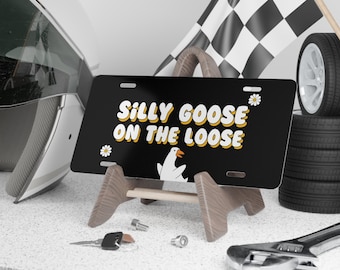 Placa de vanidad de ganso tonto suelto / Placa de matrícula de ganso lindo