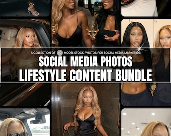 40 Social Meda Stock Photos | Lifestyle Branding Essentials| Hair & Beauty Model Images