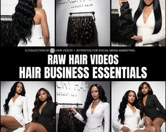 HD Hair Model Stock Photo + Video Bundle | Hair Business Starter Kit | Digital Download