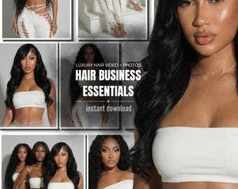 25 Photos + 6 Beauty Model Videos | Hair Business Starter Kit for Hair and Beauty Brands | Digital Download