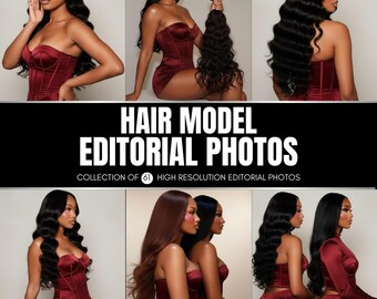 Hair Model Stock Photos | Silk & Velvet Editorial Collection (Digital Download)
