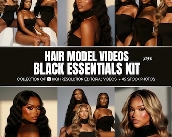 Hair Business Starter Kit | 6 Videos, 45 Stock Photos (Digital Download)