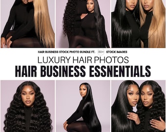 50+ Luxury Hair Stock Photos | Hair Business Starter Kit for Wig and Beauty Brands (Digital Download)