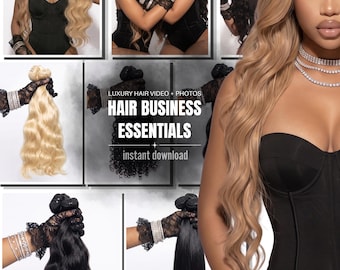 30 Photos + 5 Beauty Model Videos | Hair Business Starter Kit for Hair and Beauty Brands | Digital Download