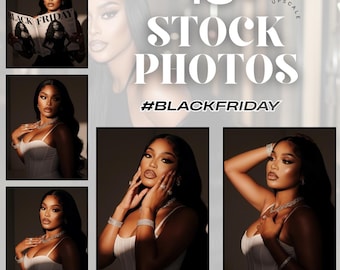 Black Friday Hair Model Stock Photos | Wig Business Images (Digital Download)