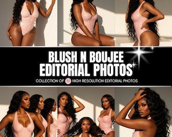 Hair Business Stock Photos | Editorial Beauty Campaign (30 Digital Images)